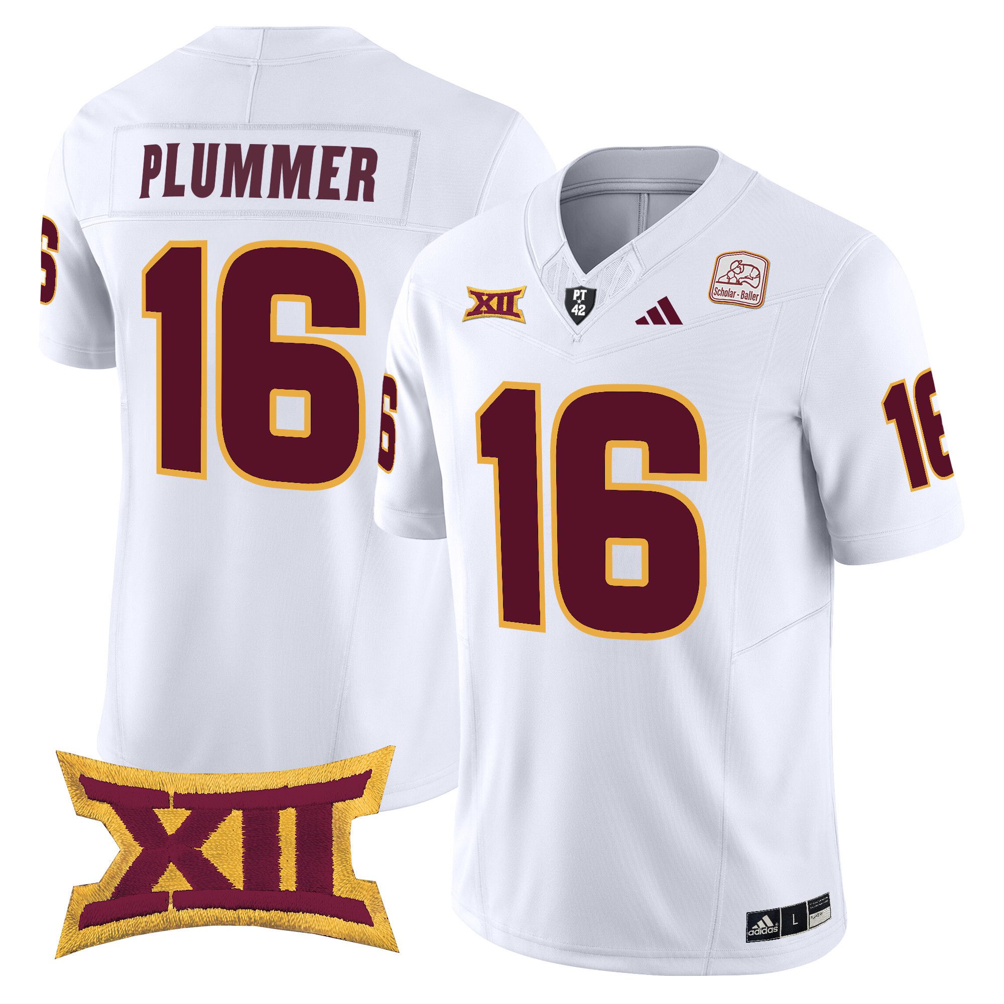 Men Arizona State Sun Devils #16 Plummer White Red 2024 Vapor Limited NCAA Jersey->ncaa teams->NCAA Jersey